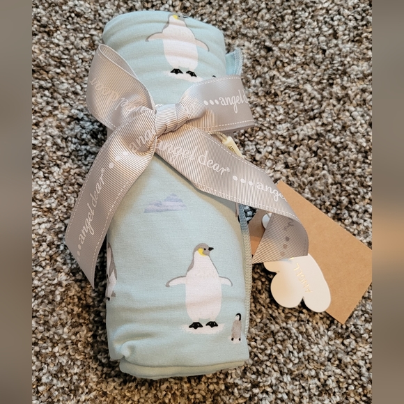 Angel Dear Penguin Bamboo Swaddle Blanket - Picture 1 of 2